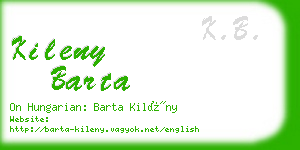 kileny barta business card